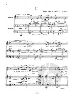 2 Gesänge für Alt-Stimme und Klavier op.40 von Hans Erich Apostel 
