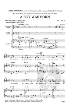 A Boy Was Born (Will Todd) 