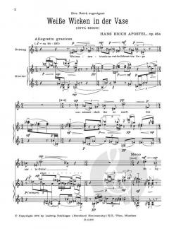 Weiße Wicken in der Vase von Hans Erich Apostel 