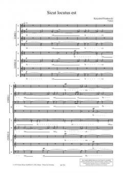 Sicut locutus est von Krzystof Penderecki 