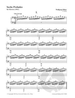 Sechs Preludes von Wolfgang Rihm 