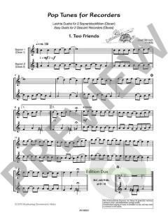 Pop Tunes For Recorders (Josef Bönisch) 