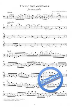 Theme And Variations von Jean Sibelius für Violoncello solo im Alle Noten Shop kaufen