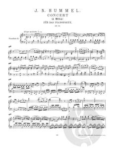 Concert a-Moll op. 85 von Johann Nepomuk Hummel 