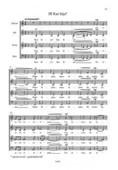 Milas dziesmas von Peteris Vasks 