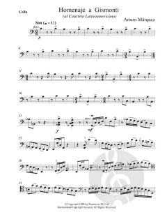 Homenaje a Gismonti von Arturo Marquez für Streichquartett im Alle Noten Shop kaufen