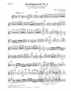 Streichquartett Nr. 2 Op. 3 von Mieczyslaw Weinberg für Streichquartett im Alle Noten Shop kaufen (Stimmensatz)