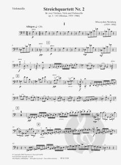 Streichquartett Nr. 2 Op. 3 von Mieczyslaw Weinberg für Streichquartett im Alle Noten Shop kaufen (Stimmensatz)