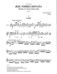 Kol Nidrei Sonata Op. 76 von Nicolas Bacri für Violine solo im Alle Noten Shop kaufen