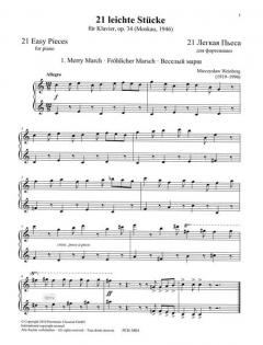 21 leichte Stücke von Mieczyslaw Weinberg für Klavier solo im Alle Noten Shop kaufen