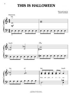 Tim Burton's The Nightmare Before Christmas (Big-Note Piano) von Danny Elfman 