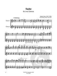 Suite für zwei Gitarren von Johann Lütter 
