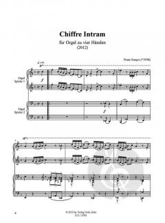 Chiffre Intram von Franz Surges für Orgel zu vier Händen (2012) im Alle Noten Shop kaufen