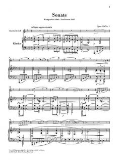 Sonaten op. 120 von Johannes Brahms für Klarinette und Klavier im Alle Noten Shop kaufen