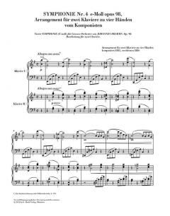Symphonie Nr. 4 e-moll op. 98 von Johannes Brahms 