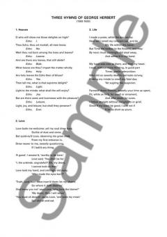 Three Hymns Of George Herbert (John Tavener) 