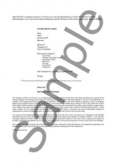 Trumpet Concerto 'La Primavera' von John McCabe 