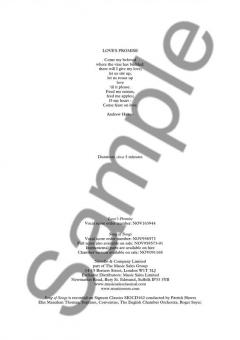 Love's Promise (Song Of Songs) von Patrick Hawes 