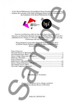 Innocence And Experience von Thea Musgrave 