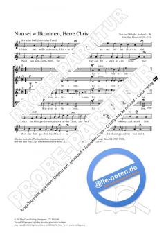 Nun sei willkommen, Herre Christ e-Moll (Carl Hirsch) 