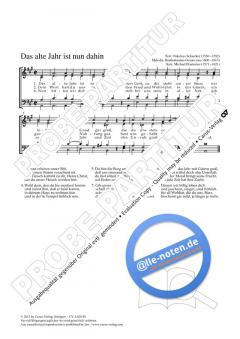 Das alte Jahr ist nun dahin A-Dur (Michael Praetorius) 