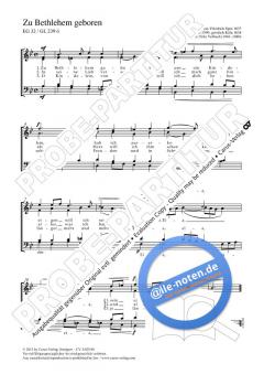 Zu Bethlehem geboren B-Dur (Fritz Volbach) 