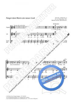 Singet dem Herrn ein neues Lied F-Dur (1971) (Rolf Schweizer) 