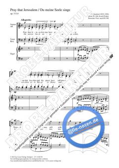 Pray that Jerusalem (Du meine Seele singe) C-Dur 113, 4 (Charles Villiers Stanford) 