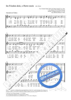 Im Frieden dein, o Herre mein F-Dur (Bernhard Blitsch) 