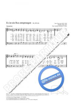 Es ist ein Ros entsprungen Es-Dur (2012) (Joachim Schreiber) 
