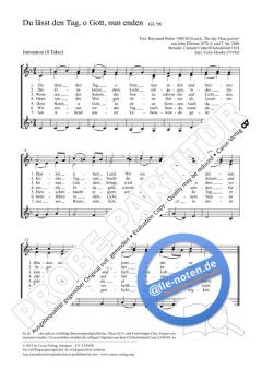 Du lässt den Tag, o Gott, nun enden F-Dur (2012) (Colin Mawby) 