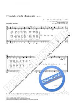 Freu dich, erlöste Christenheit B-Dur (Matthias Haarmann) 