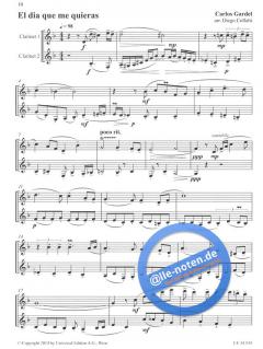 Tango Clarinet Duets von Carlos Gardel 