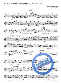 Kadenzen zu den Flötenkonzerten von Wolfgang A. Mozart von Emmanuel Pahud im Alle Noten Shop kaufen