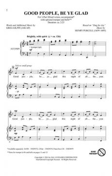 Good People, Be Ye Glad (Henry Purcell) 