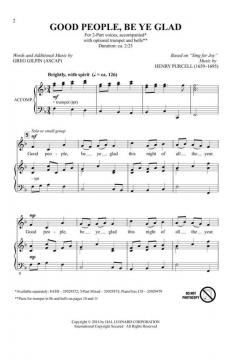 Good People, Be Ye Glad (Henry Purcell) 