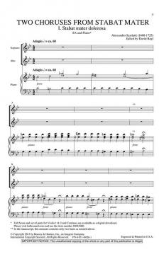 Two Choruses From Stabat Mater (Alessandro Scarlatti) 