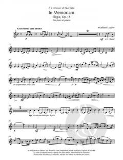 In Memoriam Elégie Op.18 von Mathieu Lussier für Horn und Klavier