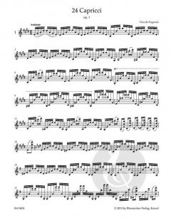24 Capricci op. 1 / 24 Contradanze Inglesi von Niccolò Paganini für Violine solo im Alle Noten Shop kaufen