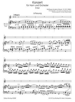 Konzert für Horn und Orchester Nr. 1 D-Dur KV 412 (386b) von Wolfgang Amadeus Mozart im Alle Noten Shop kaufen