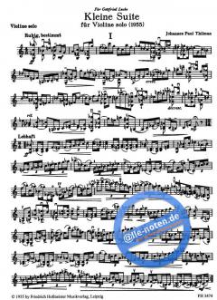 Kleine Suite von Johannes Paul Thilmann 