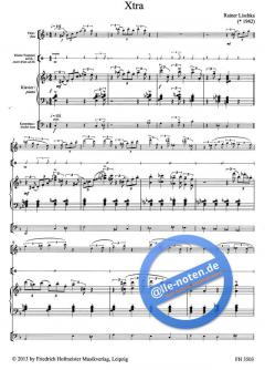 Xtra für Flöte, Kontrabass, Klavier und Kleine Trommel ad lib. (Rainer Lischka) 