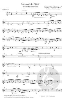 Peter und der Wolf op. 67 bearbeitet für Holzbläserquintett (Alexian Santino Spinelli) 