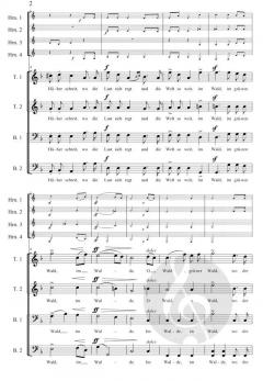 Waldlied op. 26 (1866) für Männerchor, 4 Hörner (August Horn) 