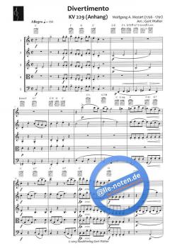 Divertimento von Wolfgang Amadeus Mozart (Download) 