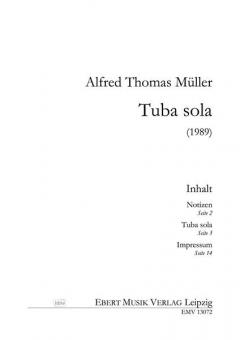 Tuba sola (1989) von Alfred Thomas Müller im Alle Noten Shop kaufen