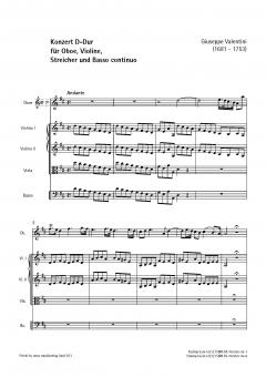 Konzert D-Dur (Giuseppe Valentini) 