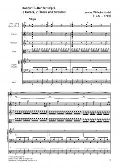 Orgelkonzert G-Dur (Johann Wilhelm Hertel) 