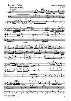 Drei Violinsonaten in C-Dur, D-Dur, b-Moll von Johann Wilhelm Hertel im Alle Noten Shop kaufen (Partitur)