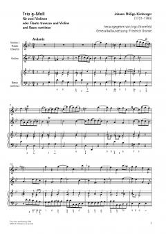 Trio g-Moll von Johann Philipp Kirnberger 